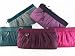 Bewitched Accessories Crinkle Fabric Clutch Purse With Bead Detail And Wrist Strap In Fuchsia