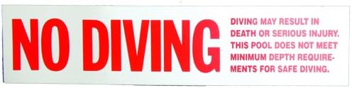 Cindrella NDL1 No Diving Label for Non-Diving Pool