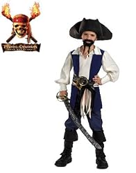 Childs Captain Jack Sparrow Pirates Costume Large 10-12
