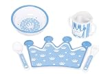 Mud Pie Baby Prince Crown Plate Melamine Set