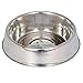 ICONIC PET 64 oz/ 8 Cup Stainless Steel Non Skid Pet Food/Water Bowl - Noise Free Ant Resistant Dog/Cat Feeding Bowl with Unique Design & Rubber Base Makes It an Elegant Ant Proof Dish