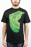 Famous Stars and Straps Men's Vertigo Tee, Black/Lime, Medium