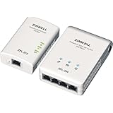 Zinwell 200 Mbps Digital Home Powerline Ethernet Adapters 1-port Bridge and 4-port Switch