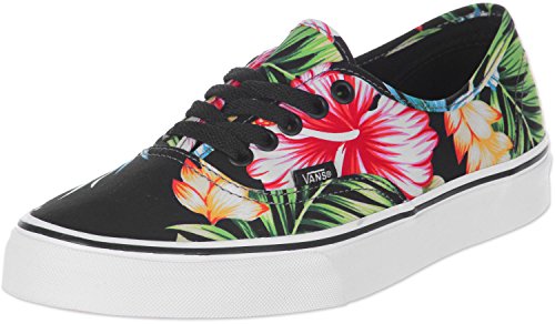 Vans Authentic Skate Shoe - Women's (Hawaiian Floral) Black, Mens 6.5/Womens 8.0