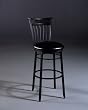 Hillsdale Cottage Black Swivel 30" High Bar Stool