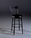 Cottage Swivel Bar Stool-Black-30"