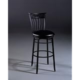 Cottage Swivel Bar Stool-Black-30"