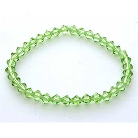 Leukemia Awareness Green Genuine Swarovski Crystal Bracelet
