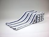 4 Pack Oversized Kitchen Towel sets by Cotton Craft - size 20x30 - Pure 100% Cotton - Crisp Basketweave striped pattern with hanging loop - Highly absorbent, soft & sturdy - in 6 cheerful colors Spice, Green, Red, Linen, Black, & Blue - Save 66%