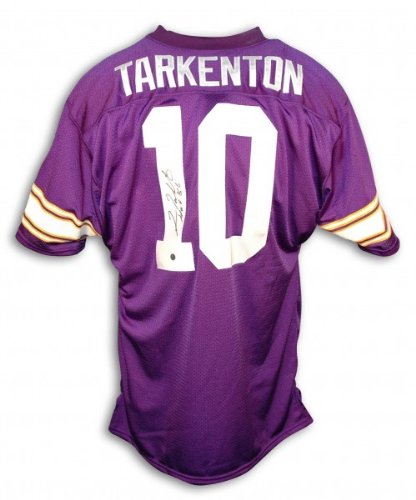 Fran Tarkenton Autographed/Hand Signed Minnesota Vikings Purple Throwback Jersey Inscribed HOF 86