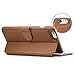 OCASE Leather Wallet Case with empered Glass Screen Protector for Apple iPhone 6/6S - Brown