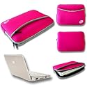 Pink Neoprene Zipper Carrying Case Sleeve for Kindle DX / ASUS Eee / Acer Aspire One / Dell Inspiron Mini / HP MINI / MSI Wind / Lenovo IdeaPad and others 9" 10" Laptops Notebook Netbook