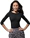 Spanx Shapewear Boat Neck On Top and In Control Essential 3/4 Sleeve Bateau 978 Black (X-Large)