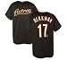 Lance Berkman T-Shirt - Houston Astros #17 Lance Berkman Name and Number S/S Black Tee - 2XL