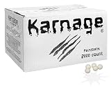 Karnage Bite Paintballs - 2000 Rounds - Brown Shell / White Fill