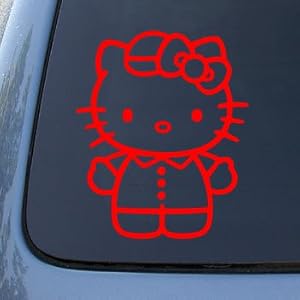 HELLO KITTY #2 - Vinyl Decal Sticker #A1400 | Vinyl Color: Red