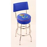Kansas Jayhawks 30 Double-Ring Swivel Bar Stool with seat back