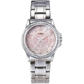 Timex Women's T2M834 Crystal Accented Silver-Tone Dress Stainless Steel Bracelet Watch