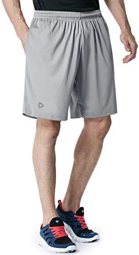 TM-MTP07-STL_Medium j-RAL Tesla Men's Lightweight HyperDri Running Shorts With Pockets MTP07