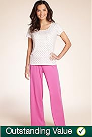 Pure Cotton Short Sleeve Spotted Pyjamas