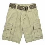 Company 81 Big Boys Khaki Cargo W/Brown Belt Short
