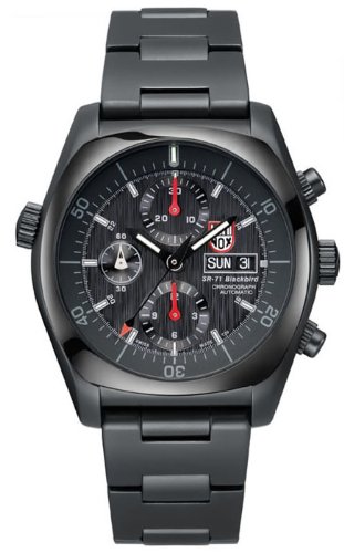 Luminox #9802.BO Men's BlackOut Limited Editon SR-71 Blackbird Valjoux Chronograph Automatic Watch,Luminox,9802.BO