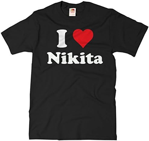 ShirtScope I Love Nikita T shirt I Heart Nikita Tee Large Black
