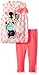 Disney Girls' 2 Piece Minnie Bubble Polka Dotted Top And Legging