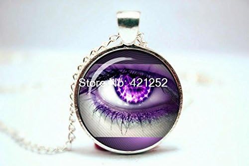 Pretty Lee 2015 Fashion Black Butler Contract Seal Sebastian Michaelis Demon Contract Ciel Phantom Eye Anime Glass Photo Cabochon Necklace Christmas gift