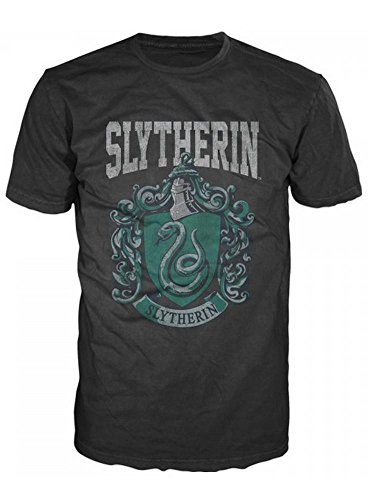 Harry Potter Slytherin Crest Mens Black T-Shirt