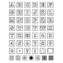 Dufex Engraving Master Sheet with foil - Block Capitals & Borders