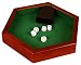 Wood Hexagonal Dice Tray - Felt Lined - 12.5