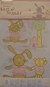 Readyroll Quick-Sticks Best of Friends Rabbit PINK Nursery Wall Stickers