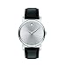 Movado Men's 2100001 Museum Classic Silver Round Dial Black Strap Watch