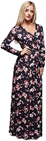 12PM Womens Emma Floral Spring Maxi Dress Small Navy
