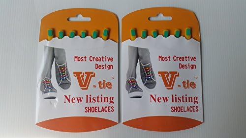 V Tie Shoeslace Yellow / Green Color