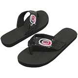 NHL Carolina Hurricanes Women's Sequin Strap Flip Flops - Black (5/6)