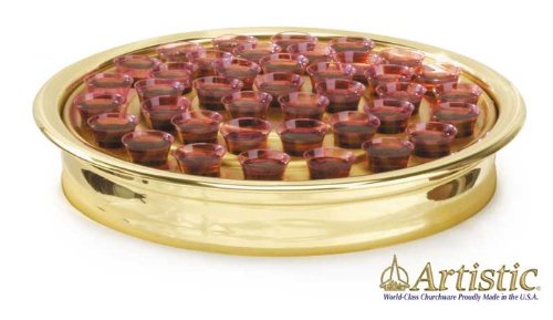 Brasstone Aluminum Communion Cup Tray On Sale