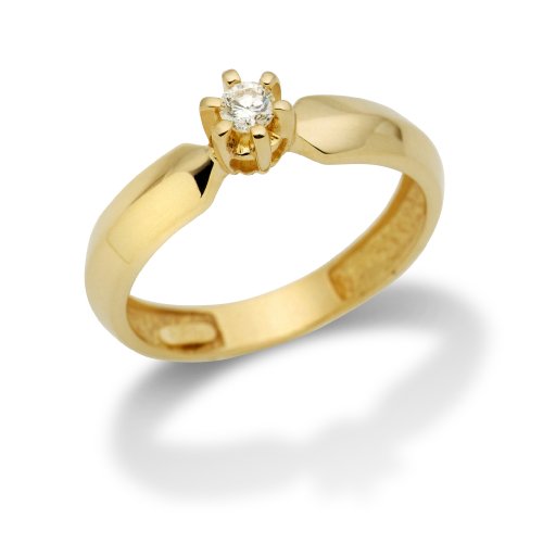 Miore Solit&auml;r Damenring 14ct/585 Gelbgold mit Brillant ca.0,1ct Gr&ouml;&szlig;e 56 MA91RYP Preisvergleich