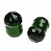 Jewelry : Glass Plugs Green - Sold as Pair