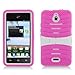 [Buy World, Inc] for Huawei Ascend Plus H881c (Straight Talk/net 10) Hot Pink Skin+white Rubber Cover w/ White Stand
