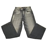 Marc Ecko - Ecko Unlimited Mens Washed Dark Blue Baggy Fit Denim Jeans