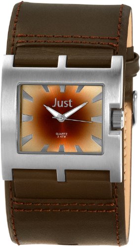 Just Watches Herren-Armbanduhr XL Digital Leder 48-S2929G-BR-SL