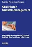 Checklisten Qualitätsmanagement, CD-ROM 65 Vorlagen und Arbeitshilfen auf CD-ROM im Word-, Excel und Powerpoint-Format