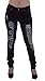 Style M486P - Plus Size Mid Waist Colombian Design Butt lift Ripped Skinny Jeans