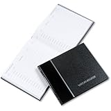 National&reg; Brand Visitor Register Book, Black Hardcover, 128 Pages, 8 1/2 x 9 7/8