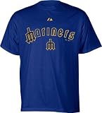 Seattle Mariners Cooperstown -Royal Blue- Throwback Official Logo T-Shirt