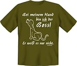 Shirt Zauber Fun T-Shirt - bei meinem Hund bin ich der Boss .. - 