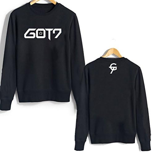 MAXGIRL KPOP Got7 Jackson Group Sweater Long Sleeve Hoodie Pullover Small Black