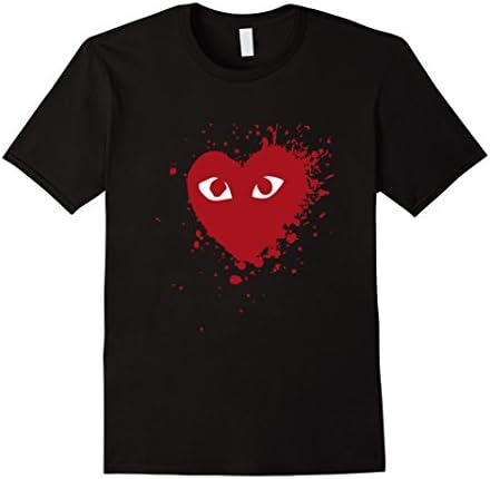 Men's HEART PLAY T-shirt Large Black